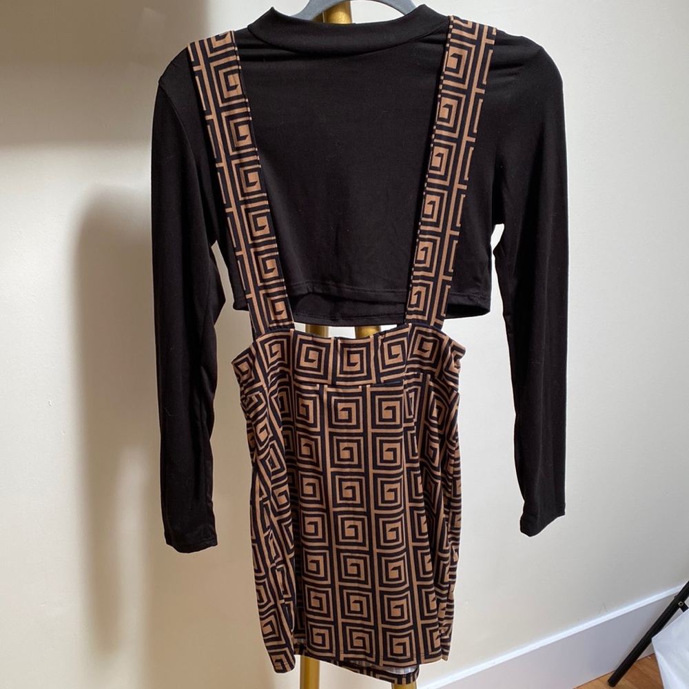 ♥️ New brown and black pattern dress